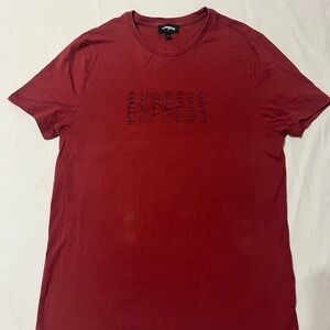 Express Deep Red Short Sleeve Tee